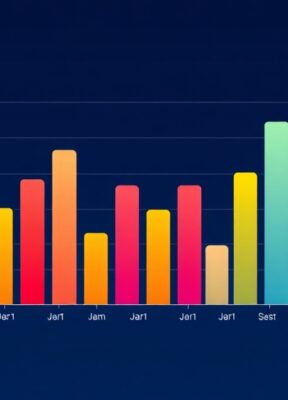 A dynamic illustration of a designer using AI to transform a flat bar chart into a smooth, progressively animated visualization, highlighting the transition from static to dynamic data display with vibrant colors and clean, minimalist shapes --ar 16:9