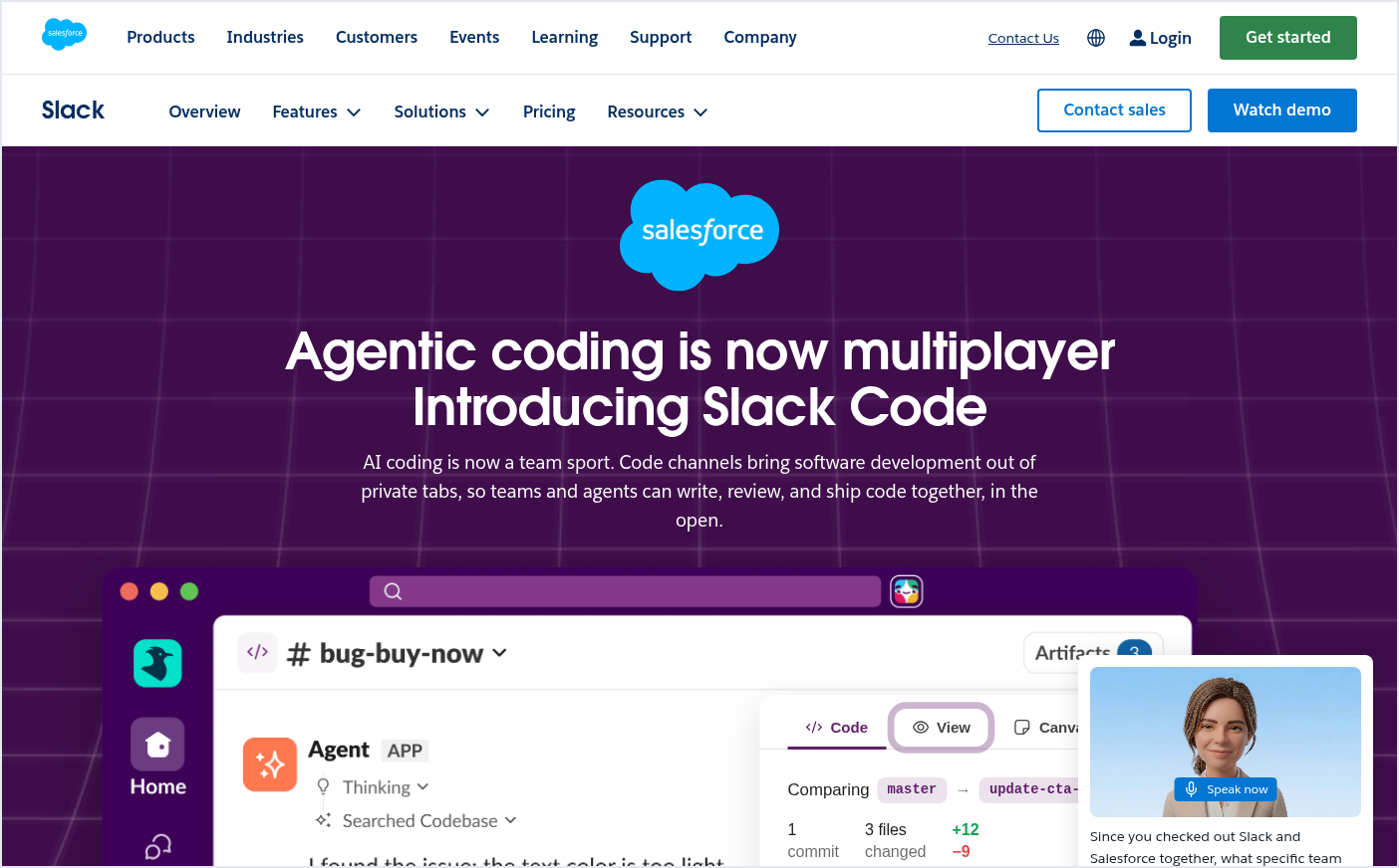 Screenshot: Slack Code: Agenten schreiben Code mitten im Channel